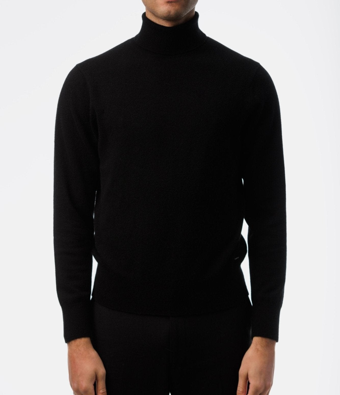 Black Turtleneck Sweater front